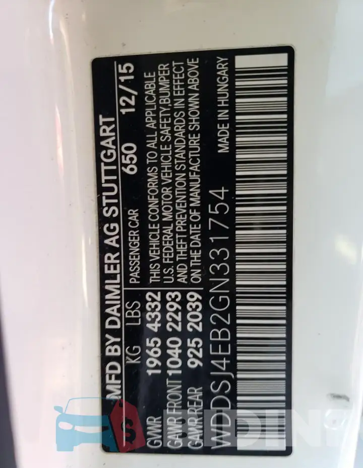 WDDSJ4EB2GN331754 Photo# 12