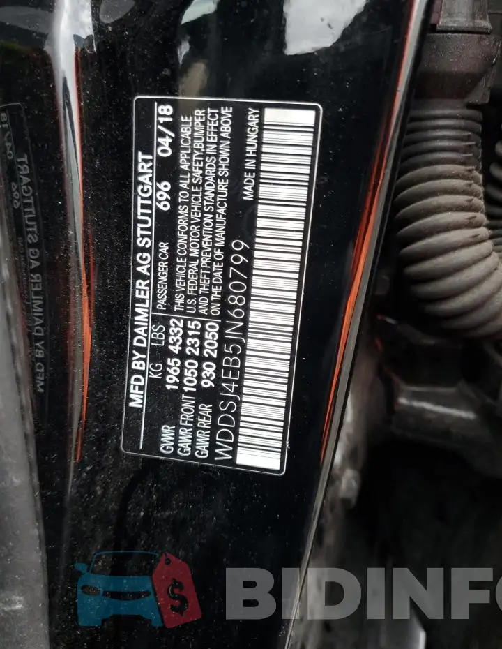 WDDSJ4EB5JN680799 Photo# 12