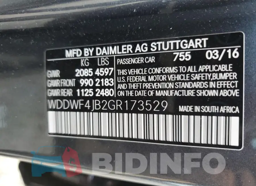 WDDWF4JB2GR173529 Photo# 12