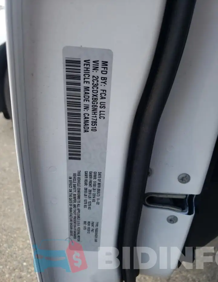 2C3CDXBG6NH178510 Photo# 13