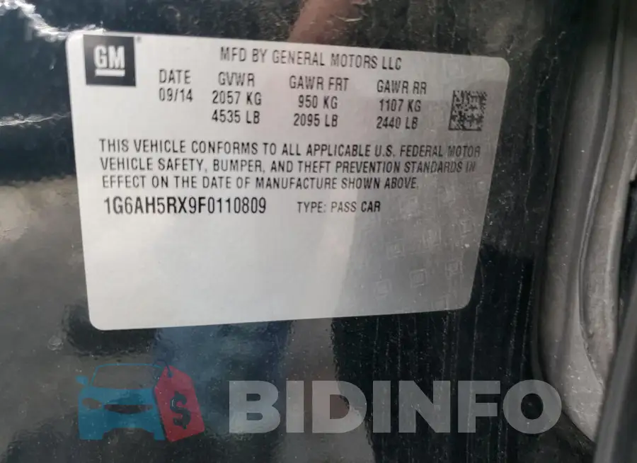 1G6AH5RX9F0110809 Photo# 12