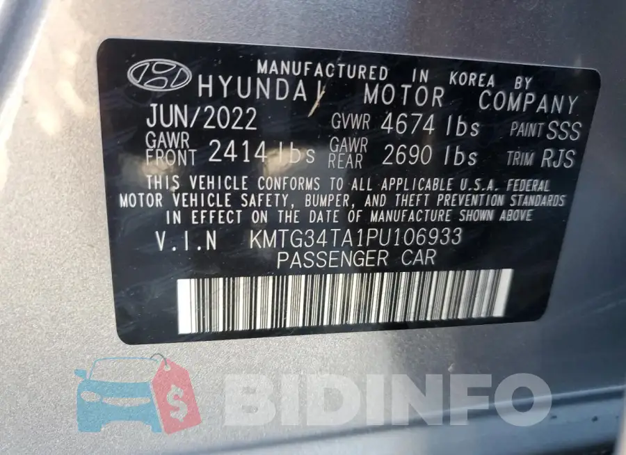 KMTG34TA1PU106933 Photo# 13