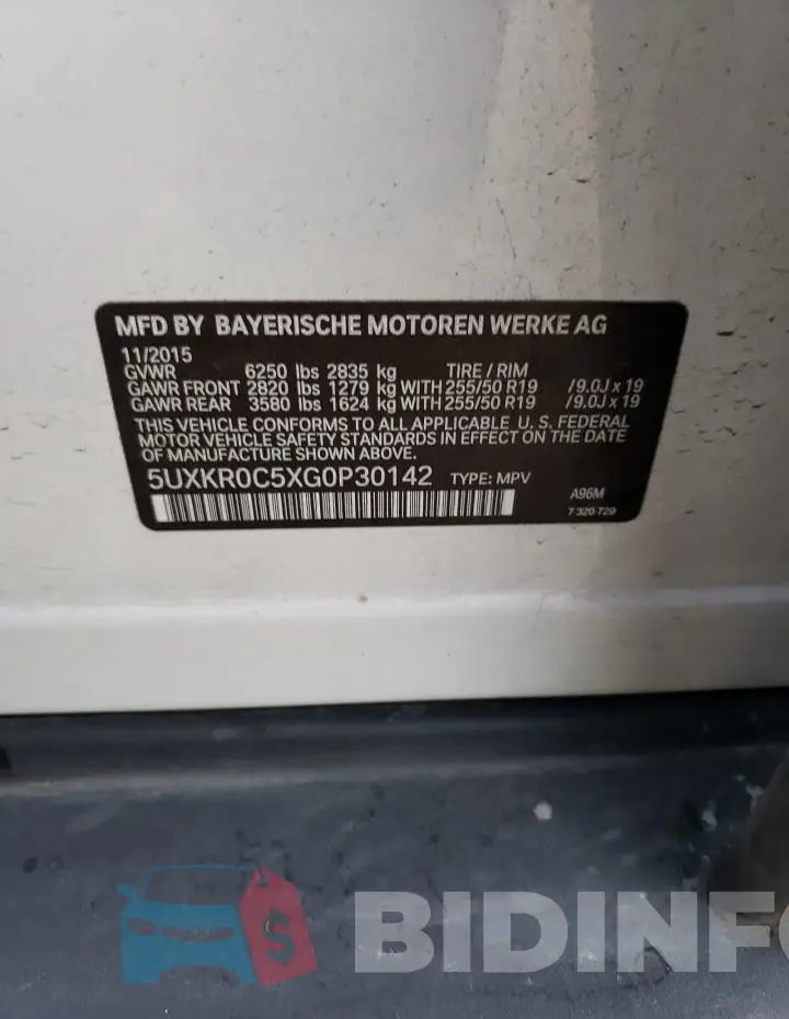 5UXKR0C5XG0P30142 Photo# 13
