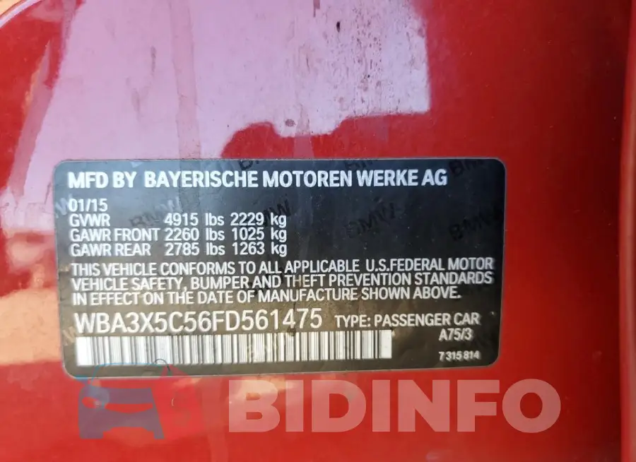 WBA3X5C56FD561475 Photo# 12
