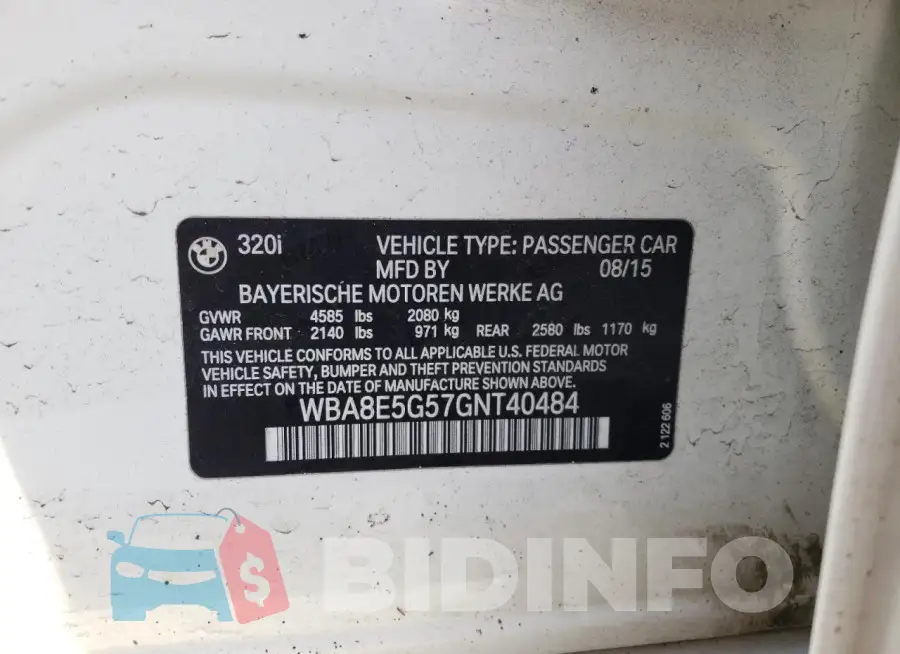 WBA8E5G57GNT40484 Photo# 12