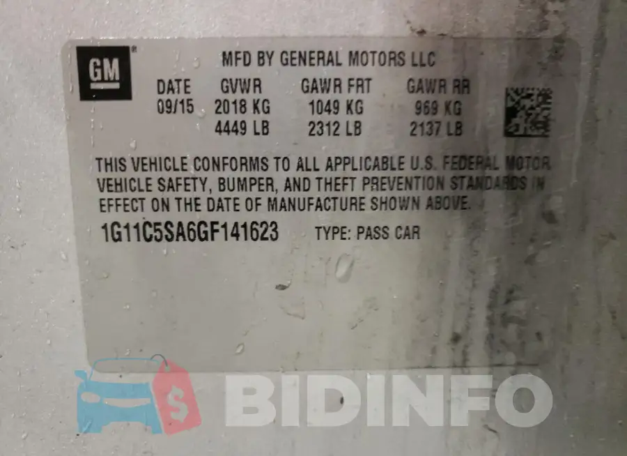 1G11C5SA6GF141623 Photo# 12