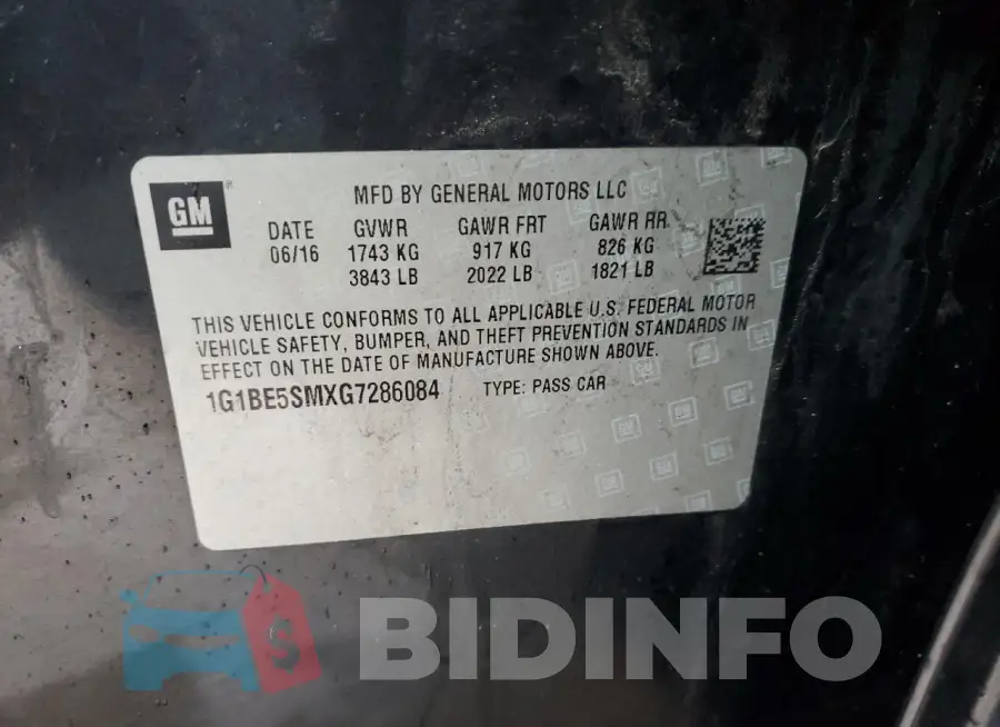 1G1BE5SMXG7286084 Photo# 12