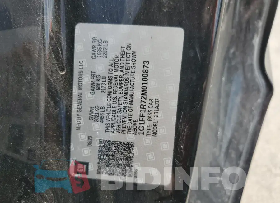 1G1FF1R72M0100873 Photo# 12