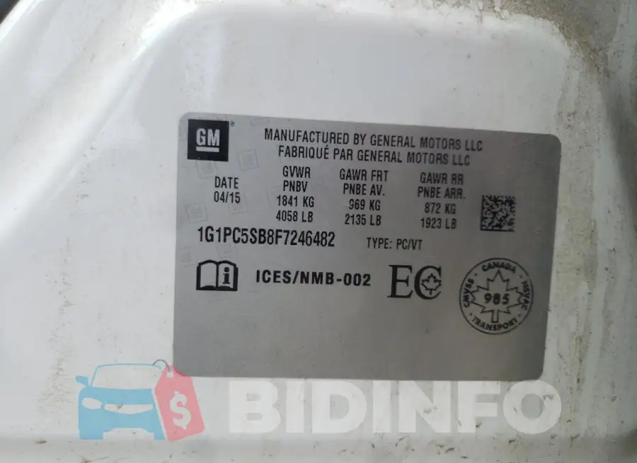 1G1PC5SB8F7246482 Photo# 12