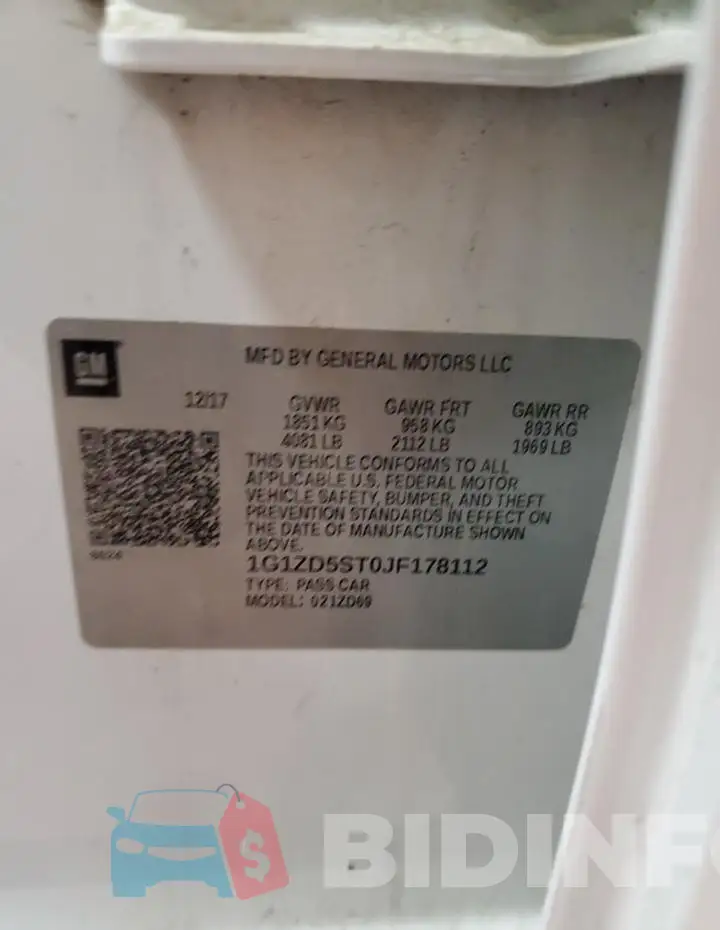 1G1ZD5ST0JF178112 Photo# 12
