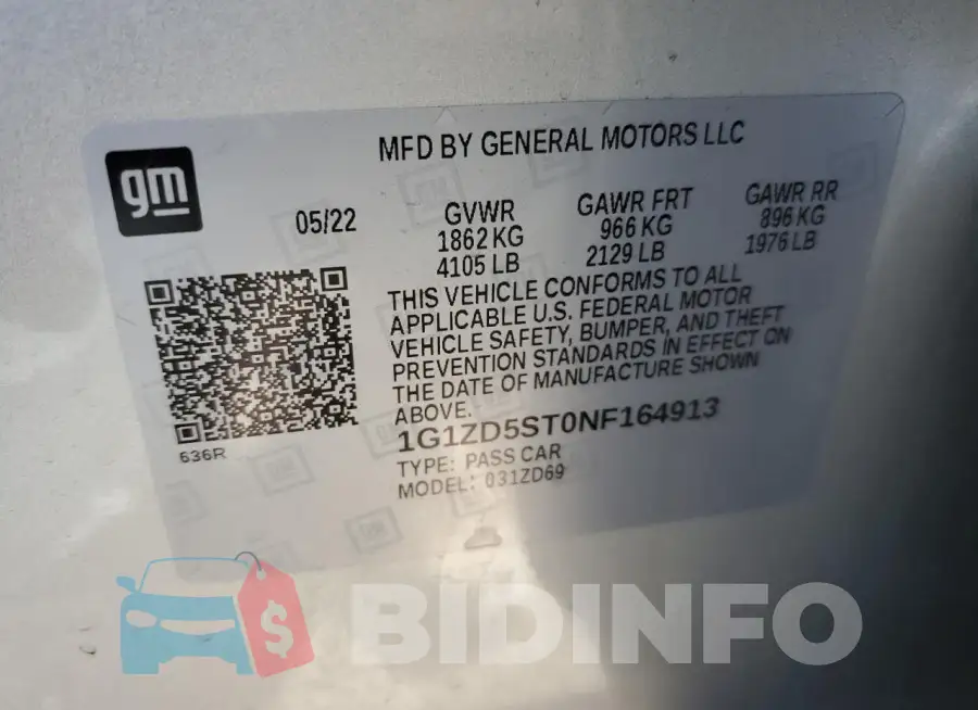 1G1ZD5ST0NF164913 Photo# 12