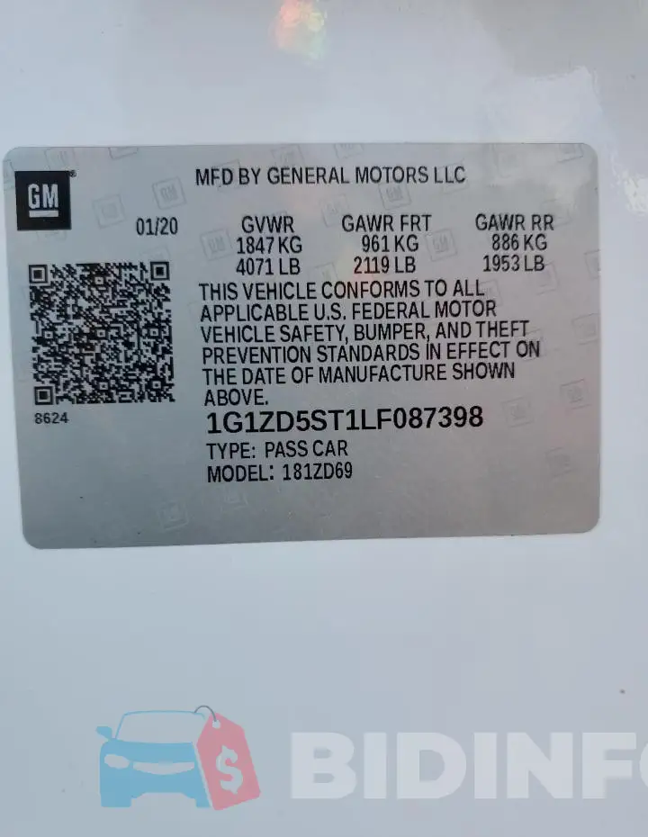 1G1ZD5ST1LF087398 Photo# 12