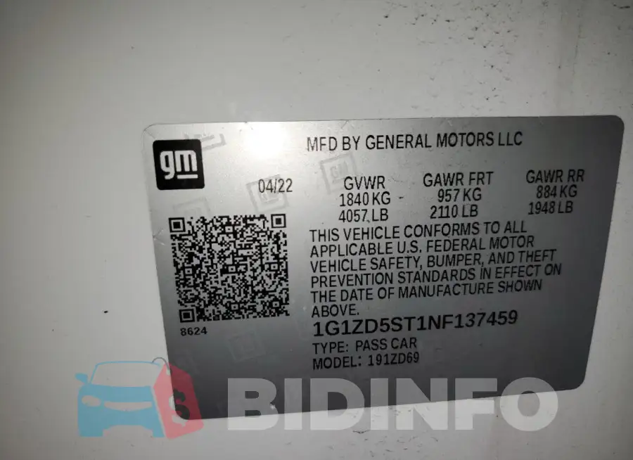 1G1ZD5ST1NF137459 Photo# 13