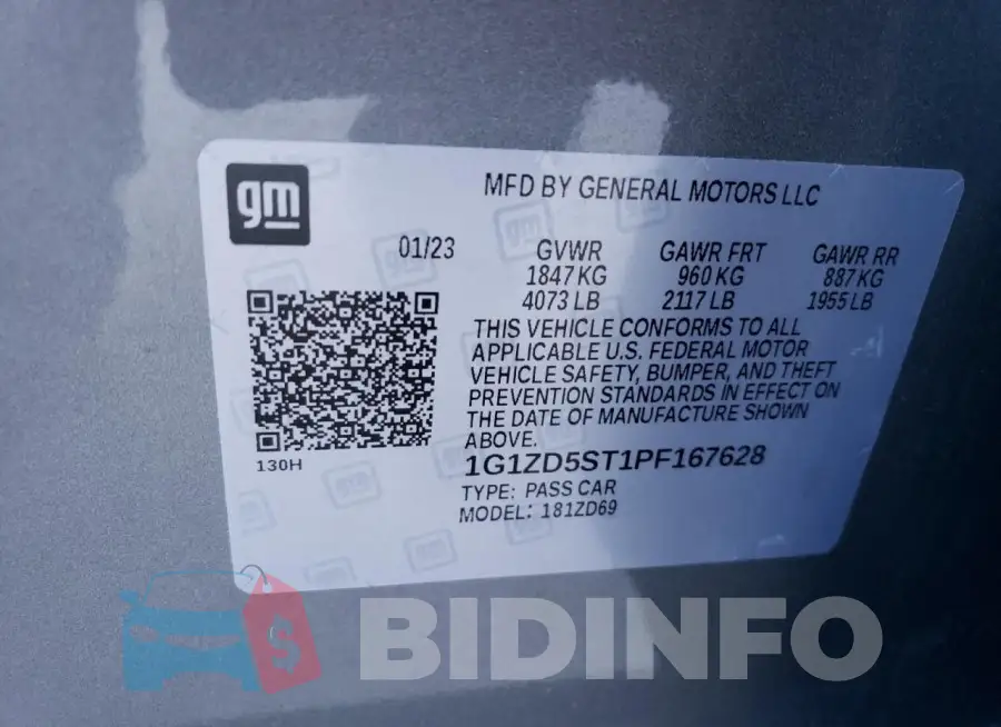 1G1ZD5ST1PF167628 Photo# 13