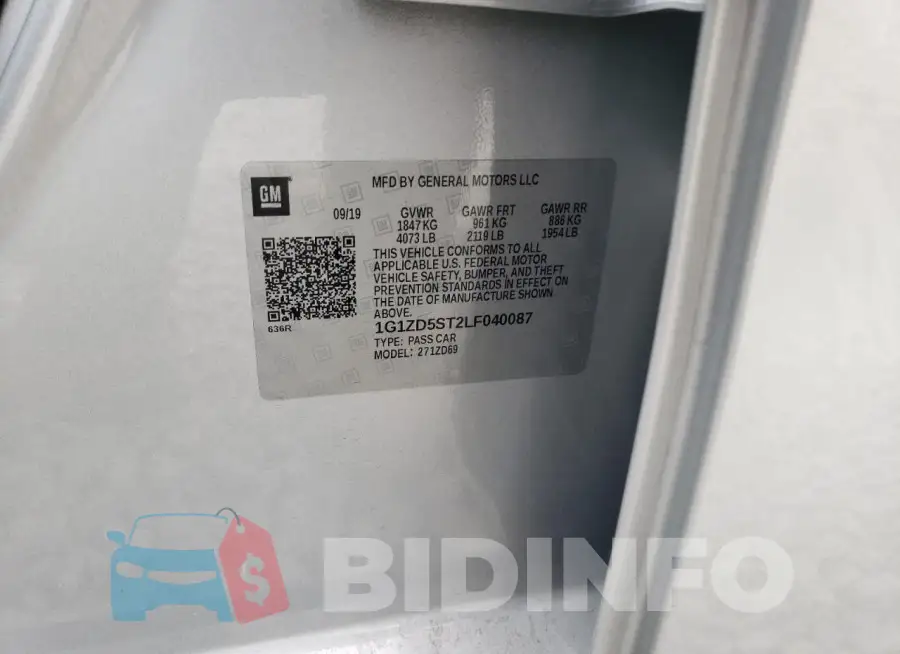 1G1ZD5ST2LF040087 Photo# 12