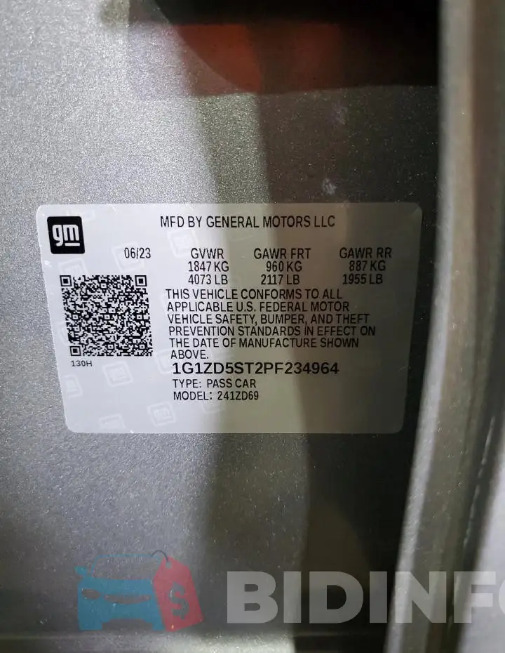 1G1ZD5ST2PF234964 Photo# 13