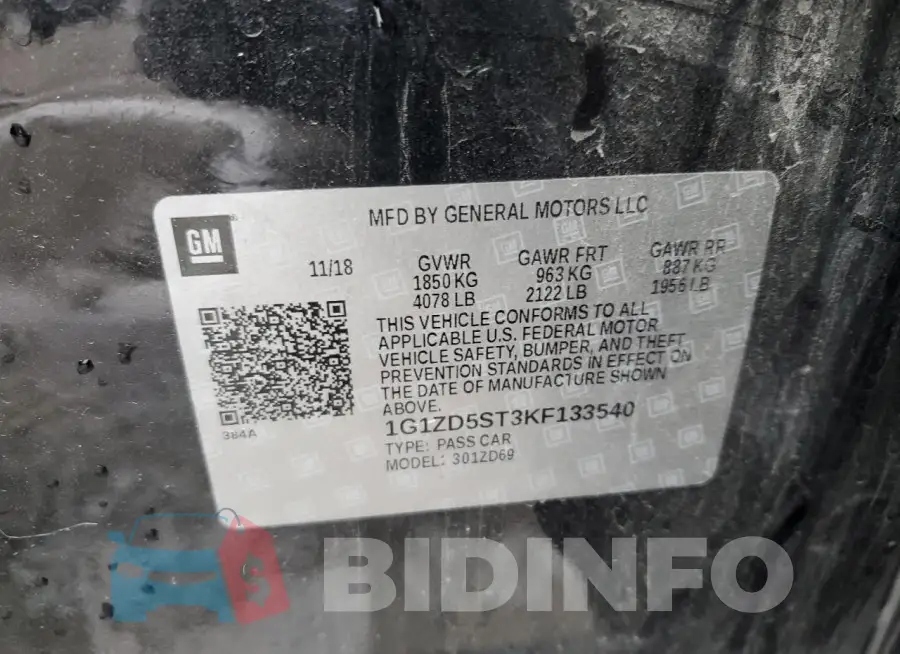1G1ZD5ST3KF133540 Photo# 12