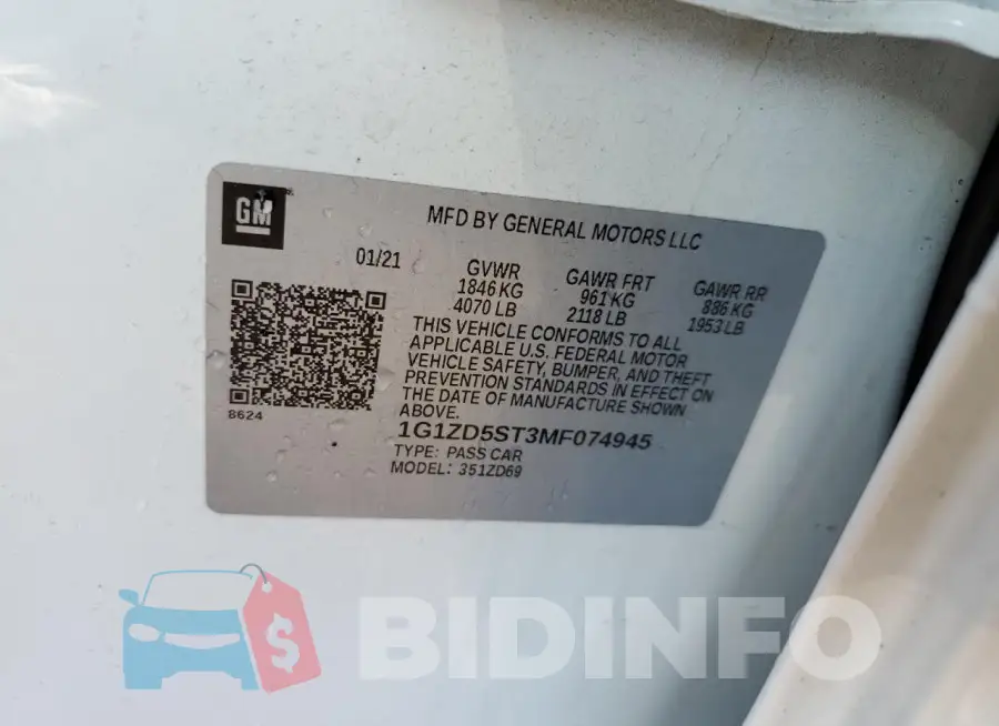 1G1ZD5ST3MF074945 Photo# 12