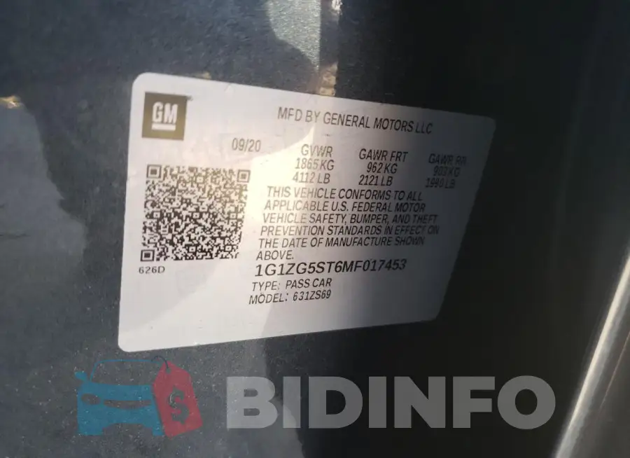 1G1ZG5ST6MF017453 Photo# 12