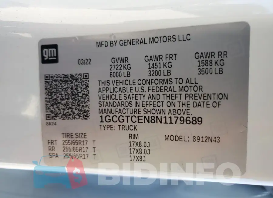 1GCGTCEN8N1179689 Photo# 12
