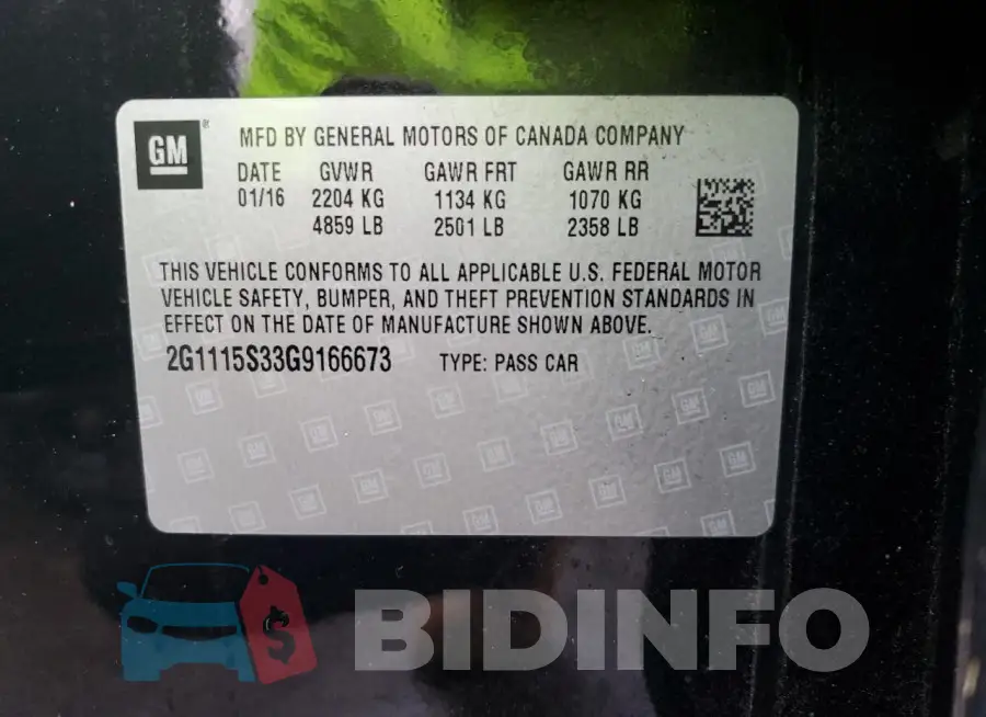 2G1115S33G9166673 Photo# 12