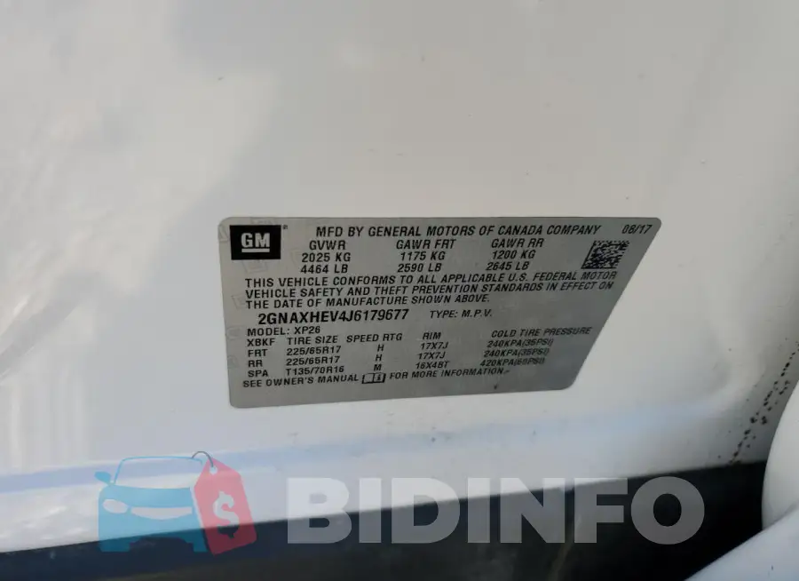 2GNAXHEV4J6179677 Photo# 13