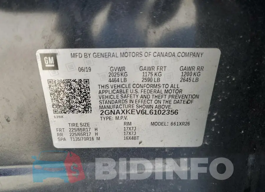 2GNAXKEV6L6102356 Photo# 12