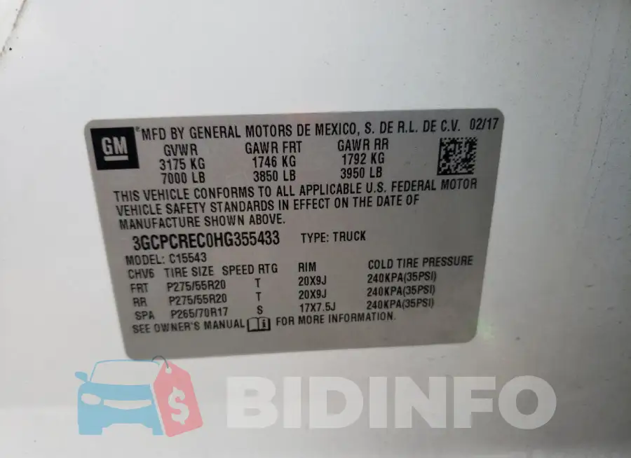 3GCPCREC0HG355433 Photo# 13