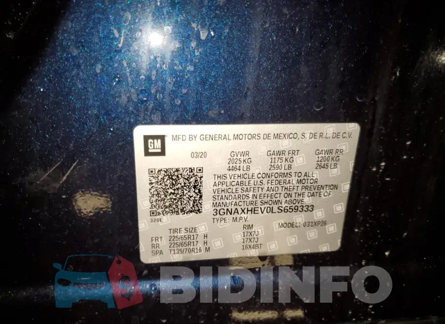 3GNAXHEV0LS659333 Photo# 13