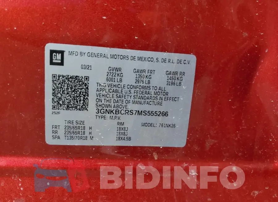 3GNKBCRS7MS555266 Photo# 14