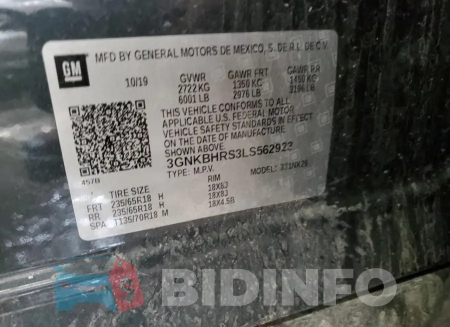 3GNKBHRS3LS562923 Photo# 13