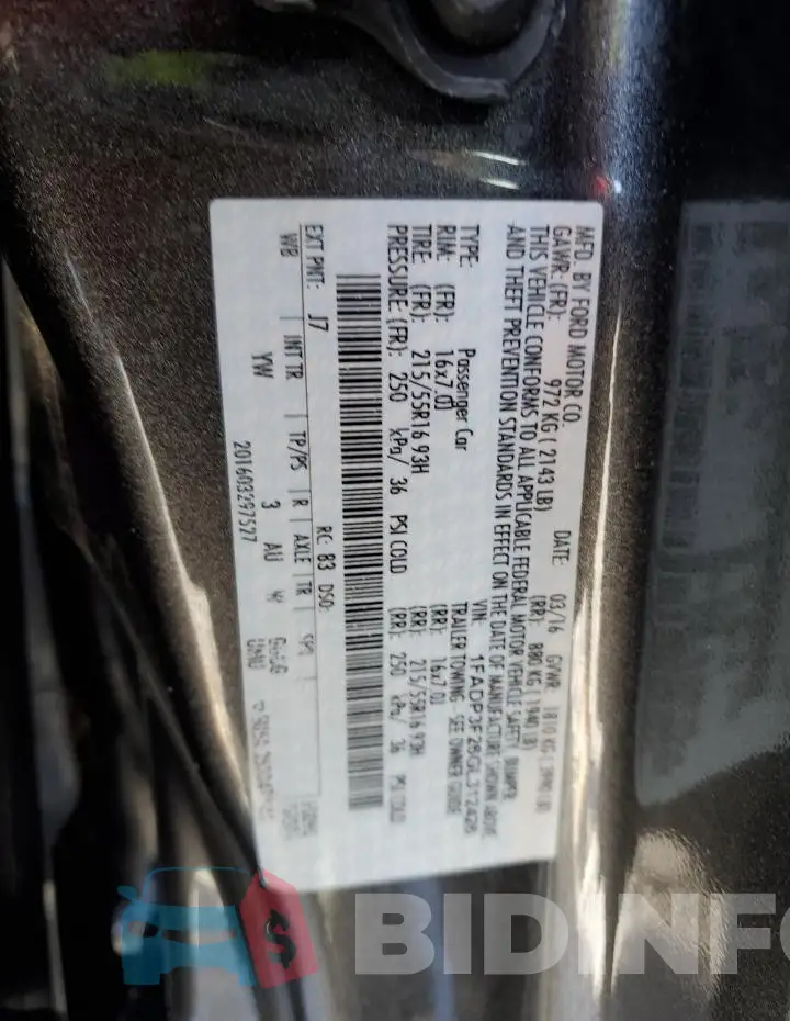 1FADP3F26GL312426 Photo# 12