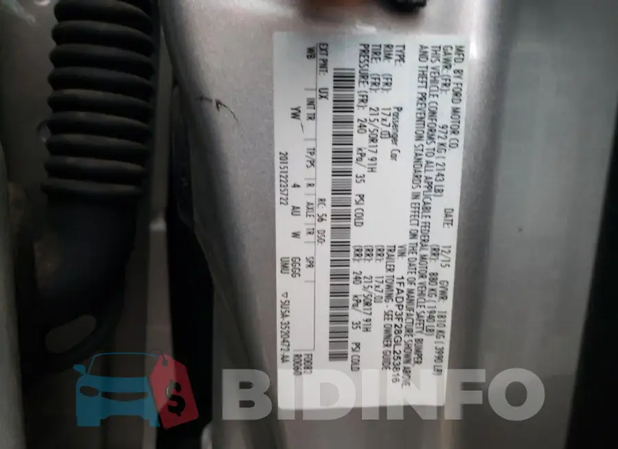 1FADP3F28GL253816 Photo# 12