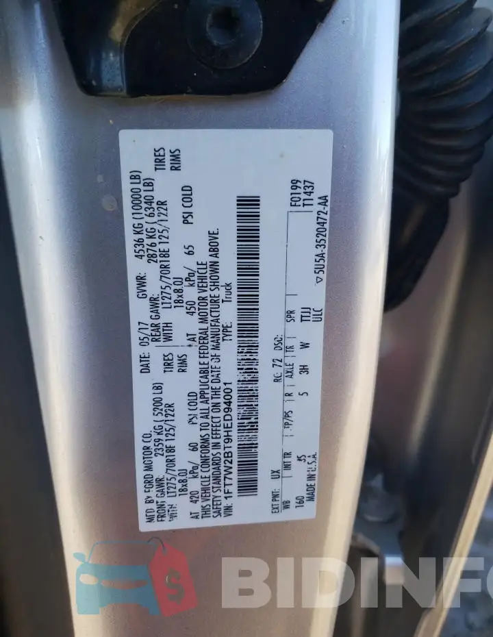 1FT7W2BT9HED94001 Photo# 12