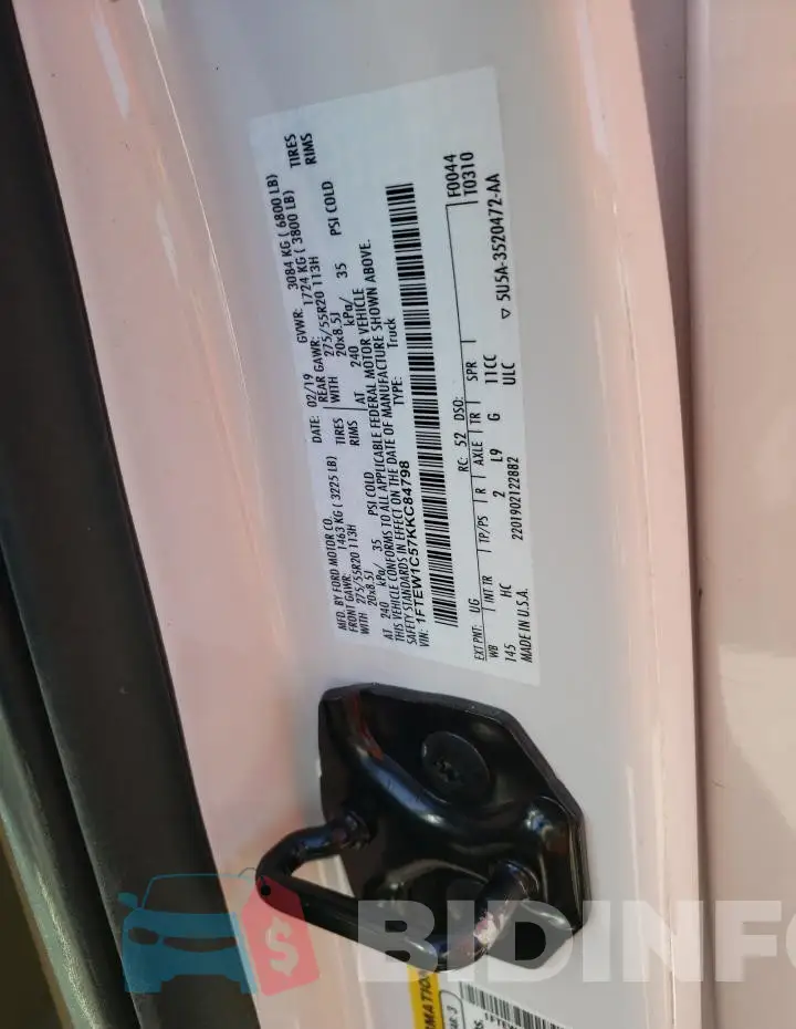 1FTEW1C57KKC84798 Photo# 12