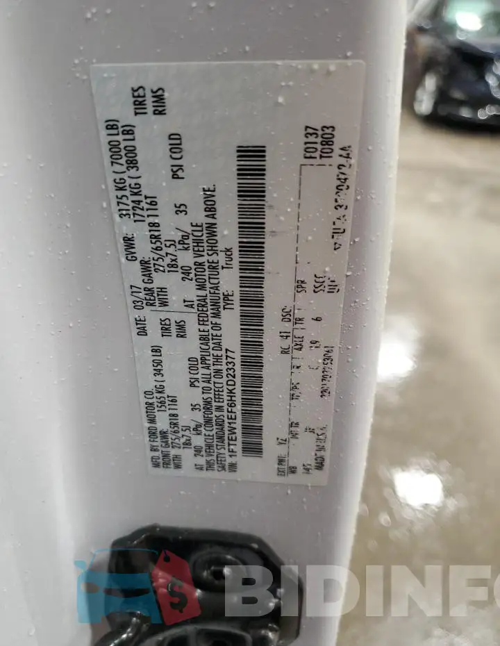 1FTEW1EF6HKD23377 Photo# 13