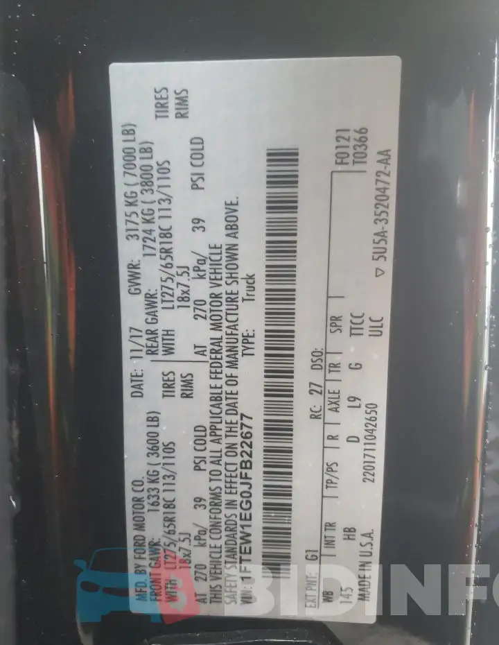 1FTEW1EG0JFB22677 Photo# 12