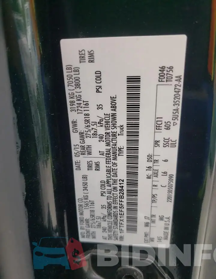 1FTFX1EF5FFB28412 Photo# 12
