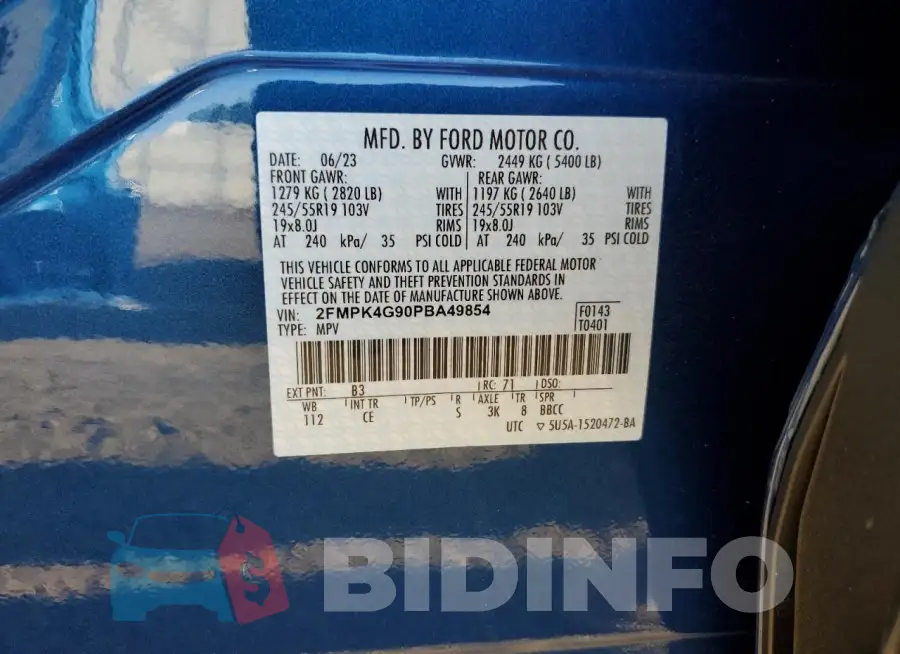 2FMPK4G90PBA49854 Photo# 12