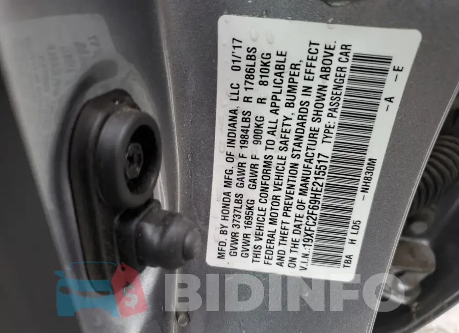 19XFC2F69HE215517 Photo# 12
