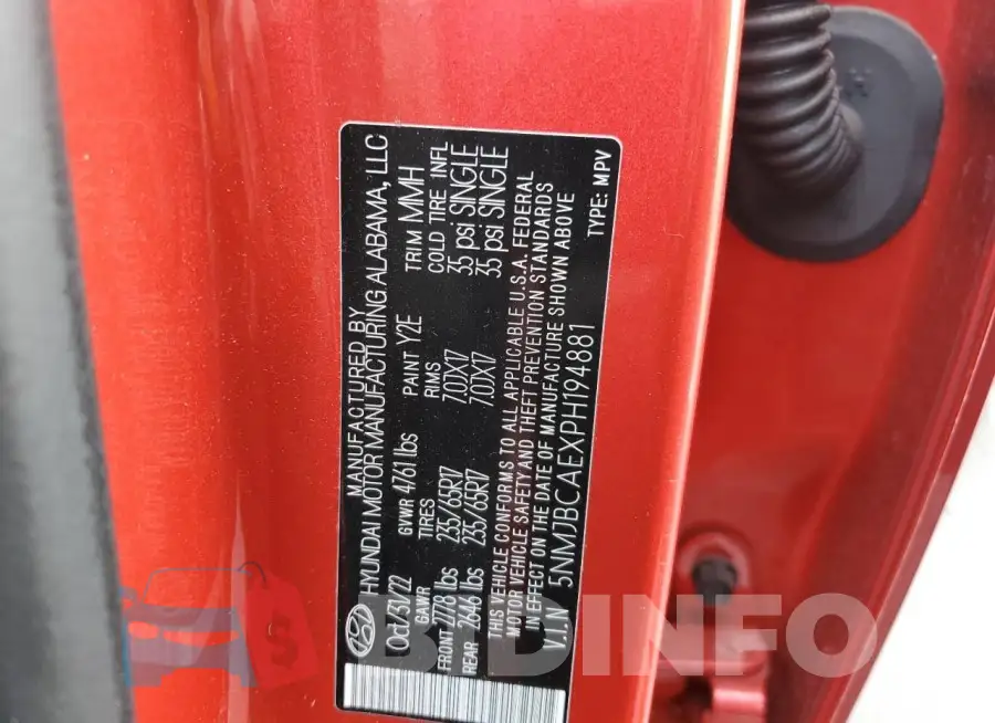 5NMJBCAEXPH194881 Photo# 14