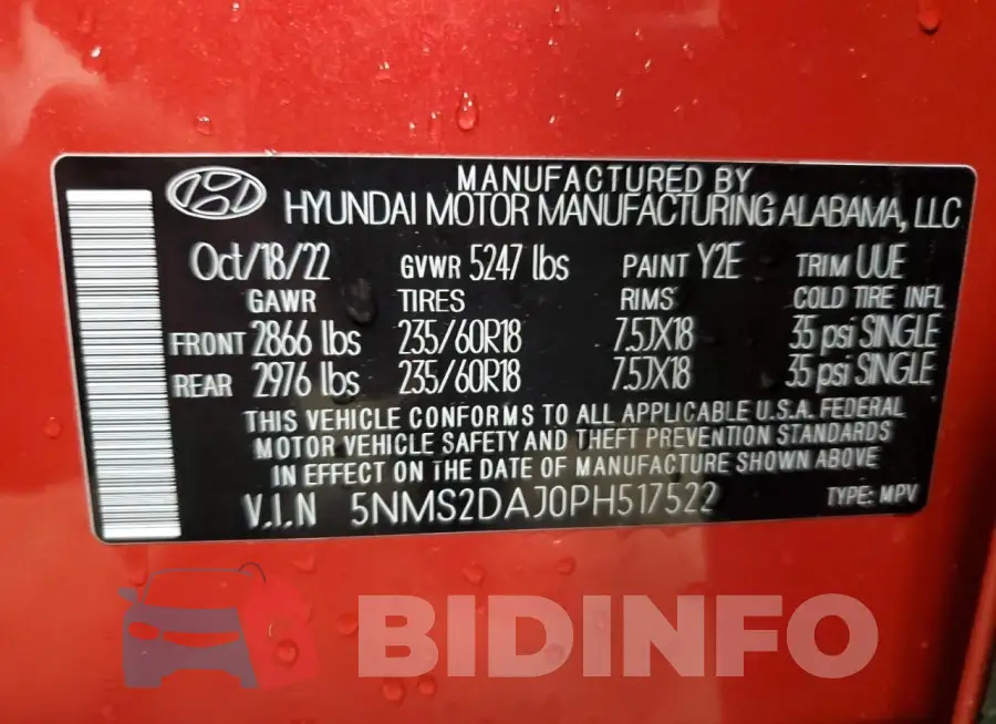 5NMS2DAJ0PH517522 Photo# 14