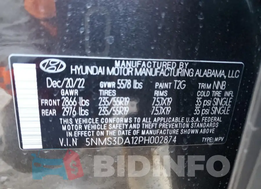 5NMS3DA12PH002874 Photo# 12