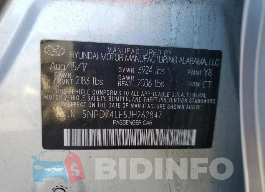 5NPD74LF5JH262847 Photo# 12