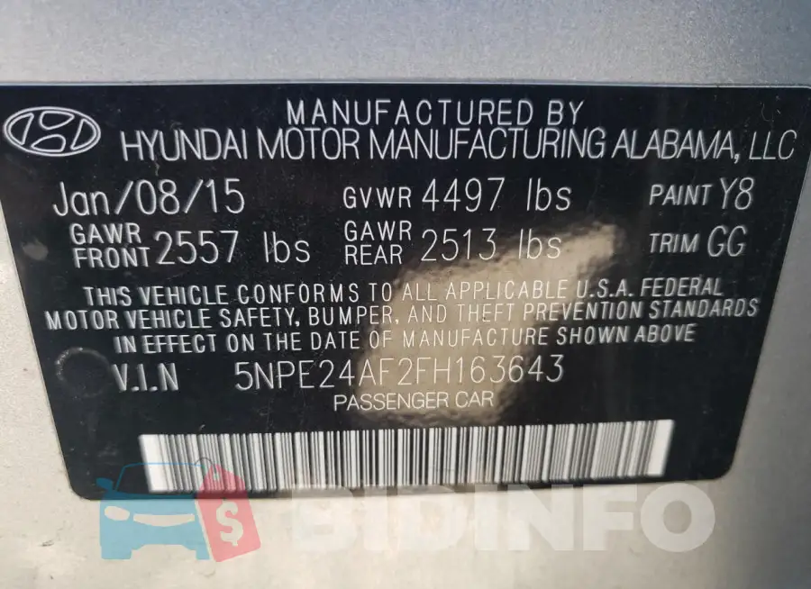 5NPE24AF2FH163643 Photo# 12