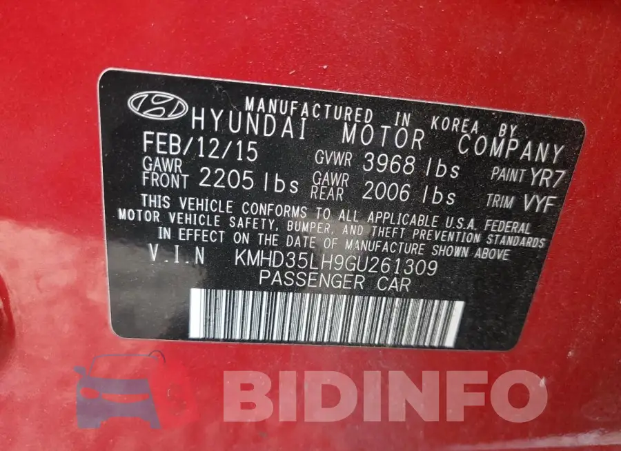 KMHD35LH9GU261309 Photo# 13