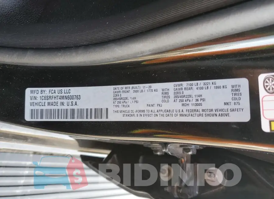1C6SRFHT4MN600763 Photo# 13