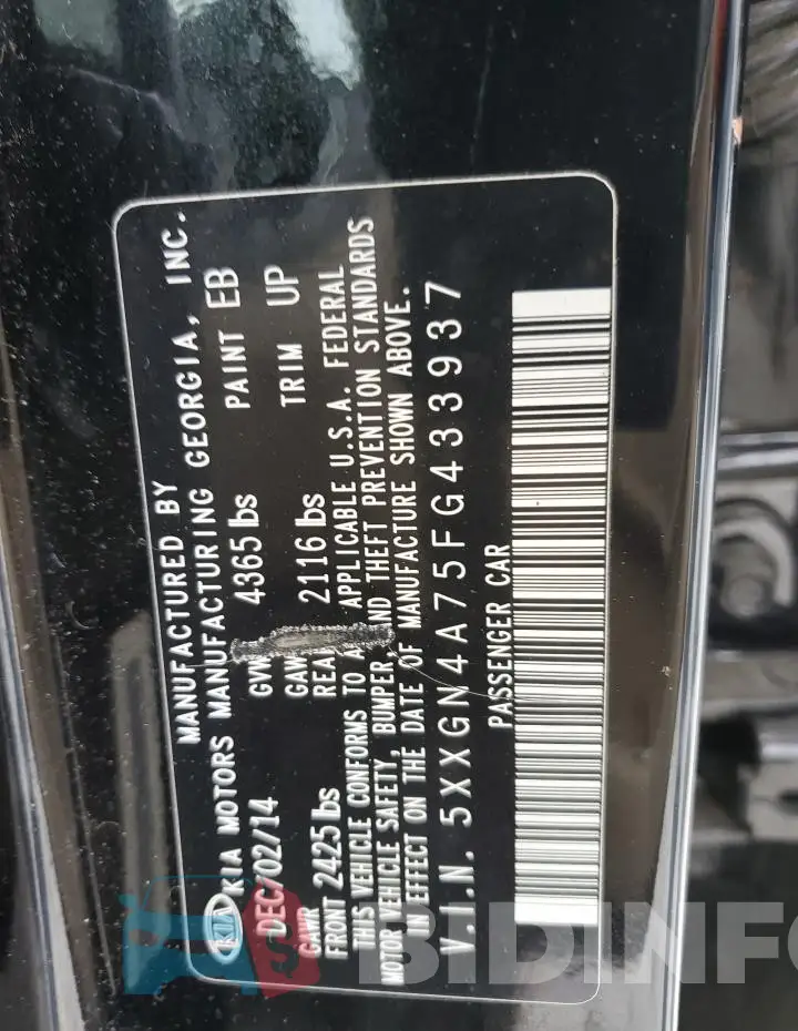 5XXGN4A75FG433937 Photo# 12