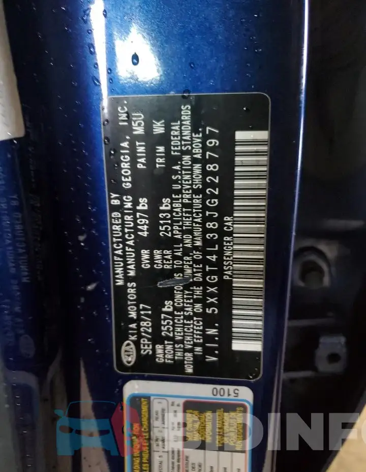 5XXGT4L38JG228797 Photo# 12