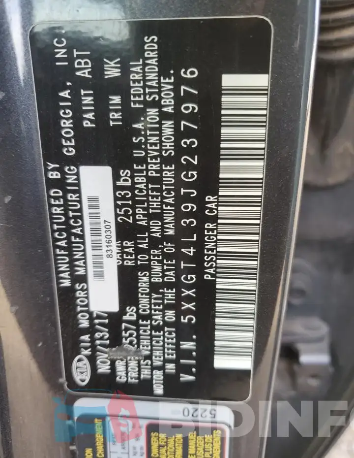 5XXGT4L39JG237976 Photo# 12